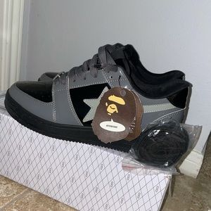 BLACK ON GREY BAPE AIR FORCES❗️